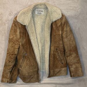 Vintage Men’s Suede & Leather Shearling Jacket